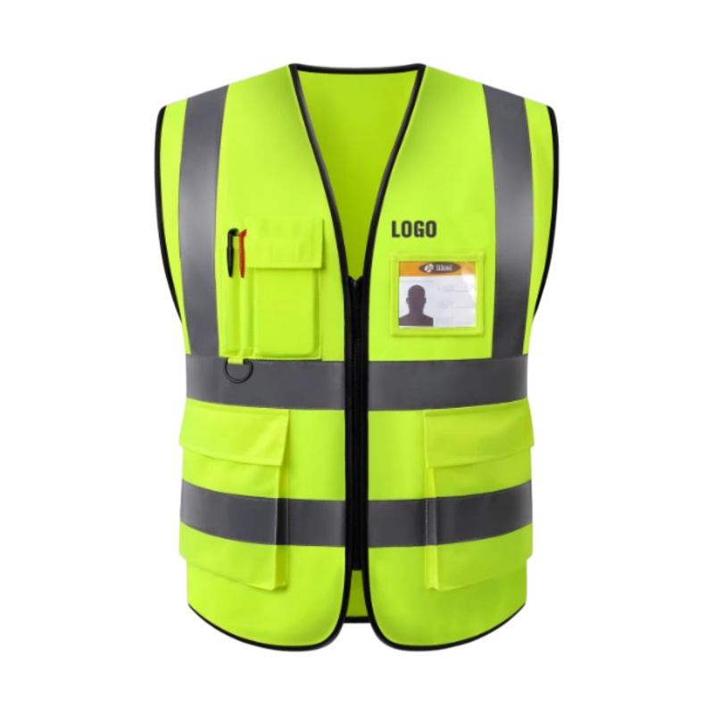 High-Visibility Reflective Safety Vest with Multi-Pockets for Enhanced Workplace Safety - Dragon Uniform