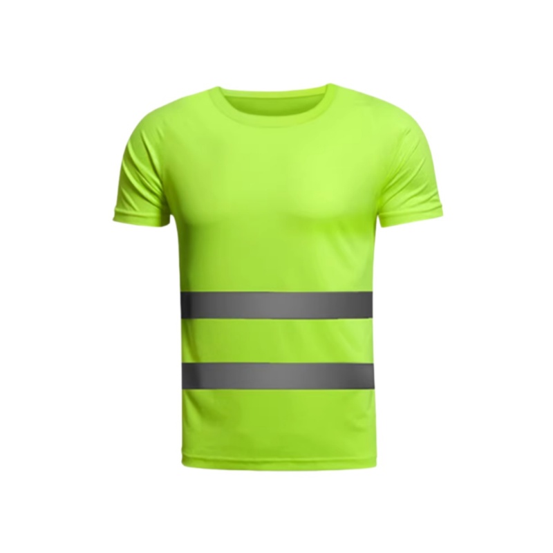 High-Visibility Dry-Fit Safety T-Shirt with Reflective Stripes for Singapore Work Uniforms - Dragon Uniform
