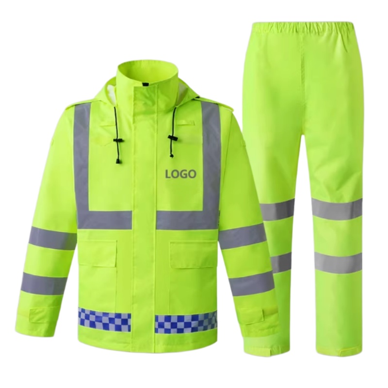 High-Visibility Waterproof Rain Suit: Durable Safety Gear for Outdoor Work in Singapore - Dragon Uniform