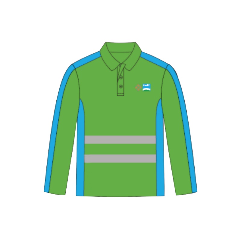Durable Long Sleeve Reflective Polo Shirt: Ideal Workwear Uniform for Singapore Teams - Dragon Uniform
