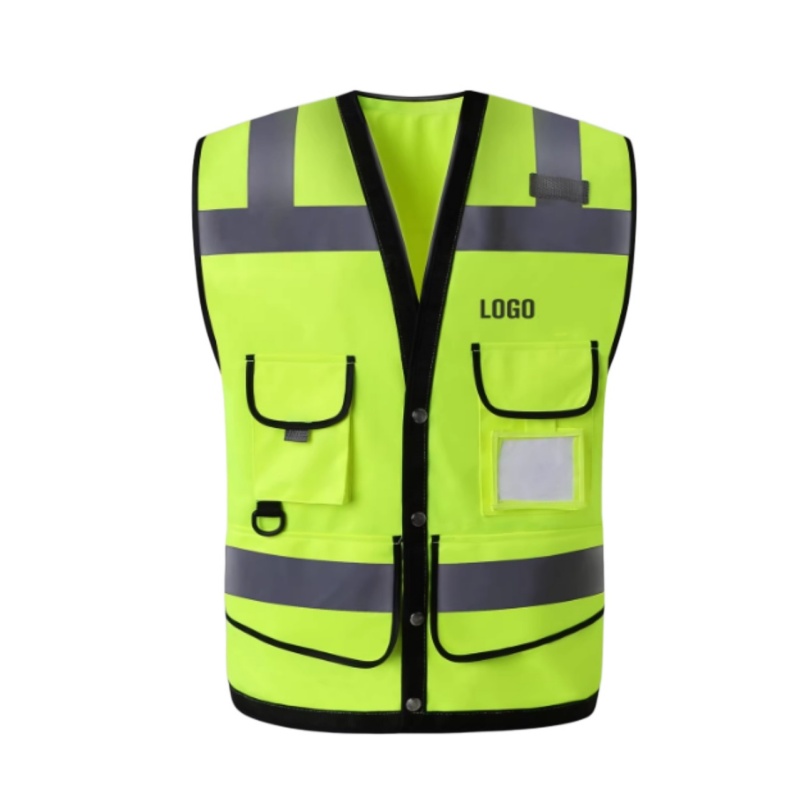 High Visibility Safety Vest With Multi Pockets And Reflective Strips - Dragon Uniform & Apparel