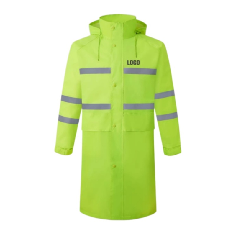 High Visibility Waterproof Reflective Safety Raincoat with Custom Logo for Malaysia Workers - Dragon Uniform & Apparel