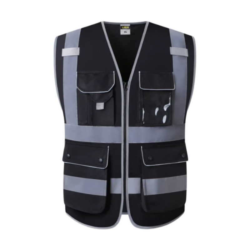 High Visibility Safety Vest With Multi Pockets And Reflective Strips For Workwear Malaysia - Dragon Uniform & Apparel