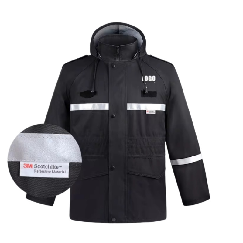 Professional Waterproof Safety Jacket With 3M Reflective Tape And Hood - Dragon Uniform & Apparel