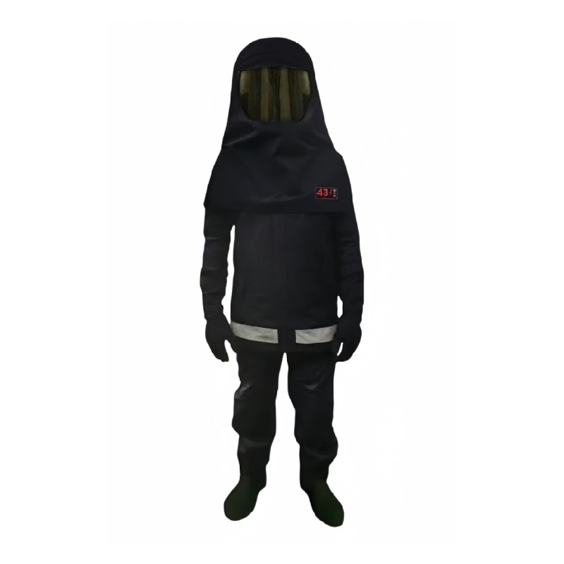 Heavy-Duty Flame Retardant Protective Safety Suit With Integrated Hood For Industrial Protection - Dragon Uniform