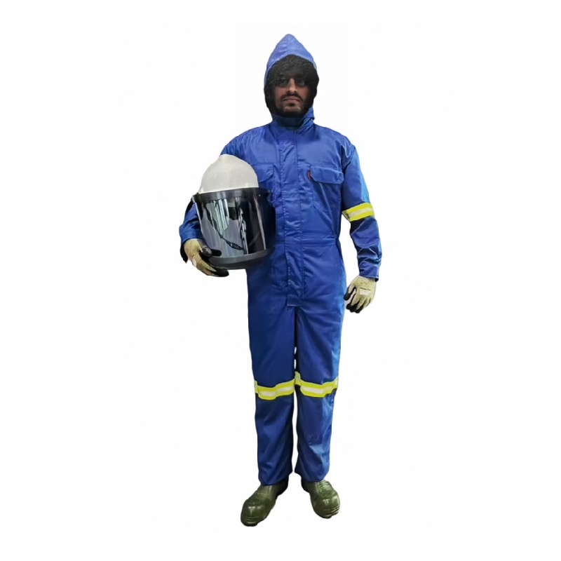 Heavy-Duty Flame-Retardant Safety Coverall with Hood and High-Visibility Reflective Tape - Dragon Uniform