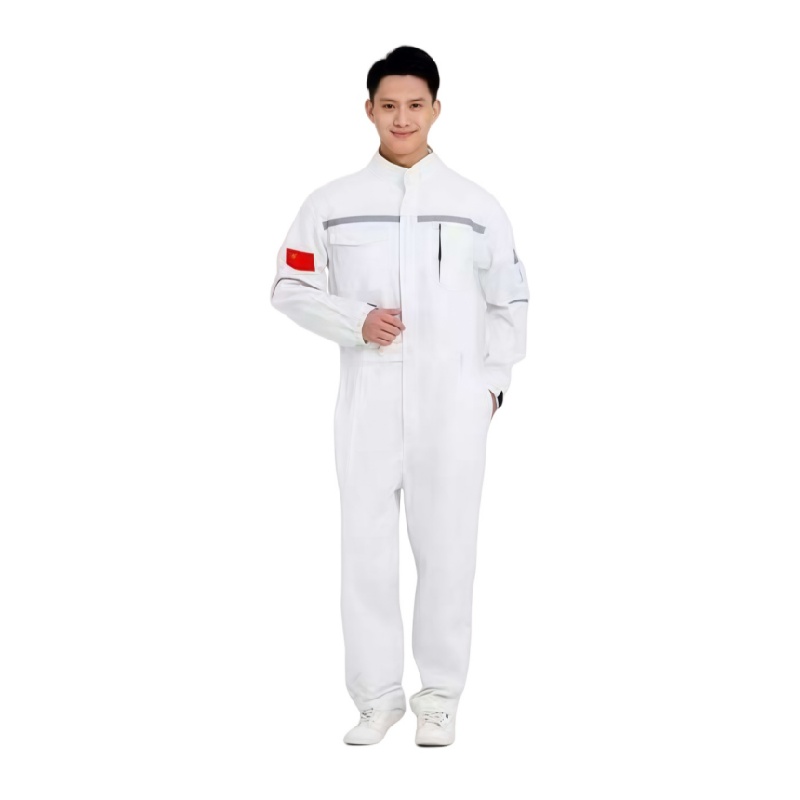Professional White Safety Coverall Flame Retardant Workwear Overall for Industrial Use - Dragon Uniform
