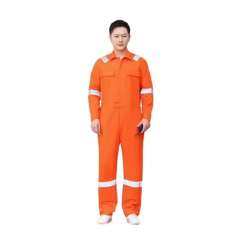 High-Visibility Flame Retardant Safety Coverall Suit for Industrial Work - Dragon Uniform