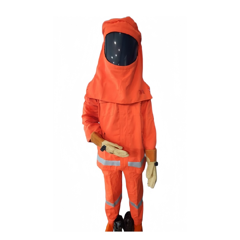 Heavy-Duty Flame Retardant Protective Coverall Suit with Full Hood and Visor - Dragon Uniform