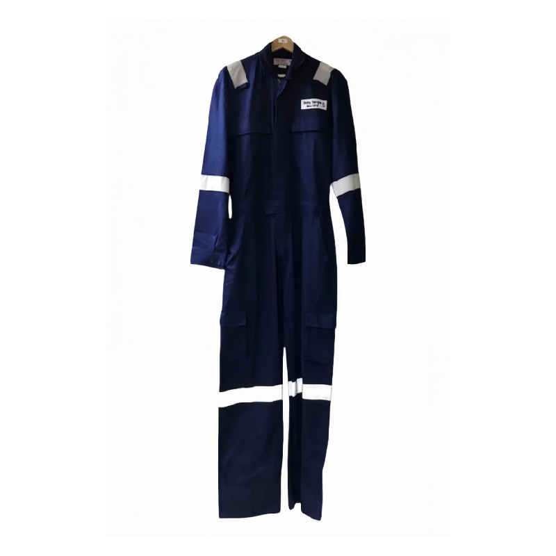 Heavy-Duty Flame Retardant Safety Coverall with High Visibility Reflective Tapes for Industrial Workwear - Dragon Uniform
