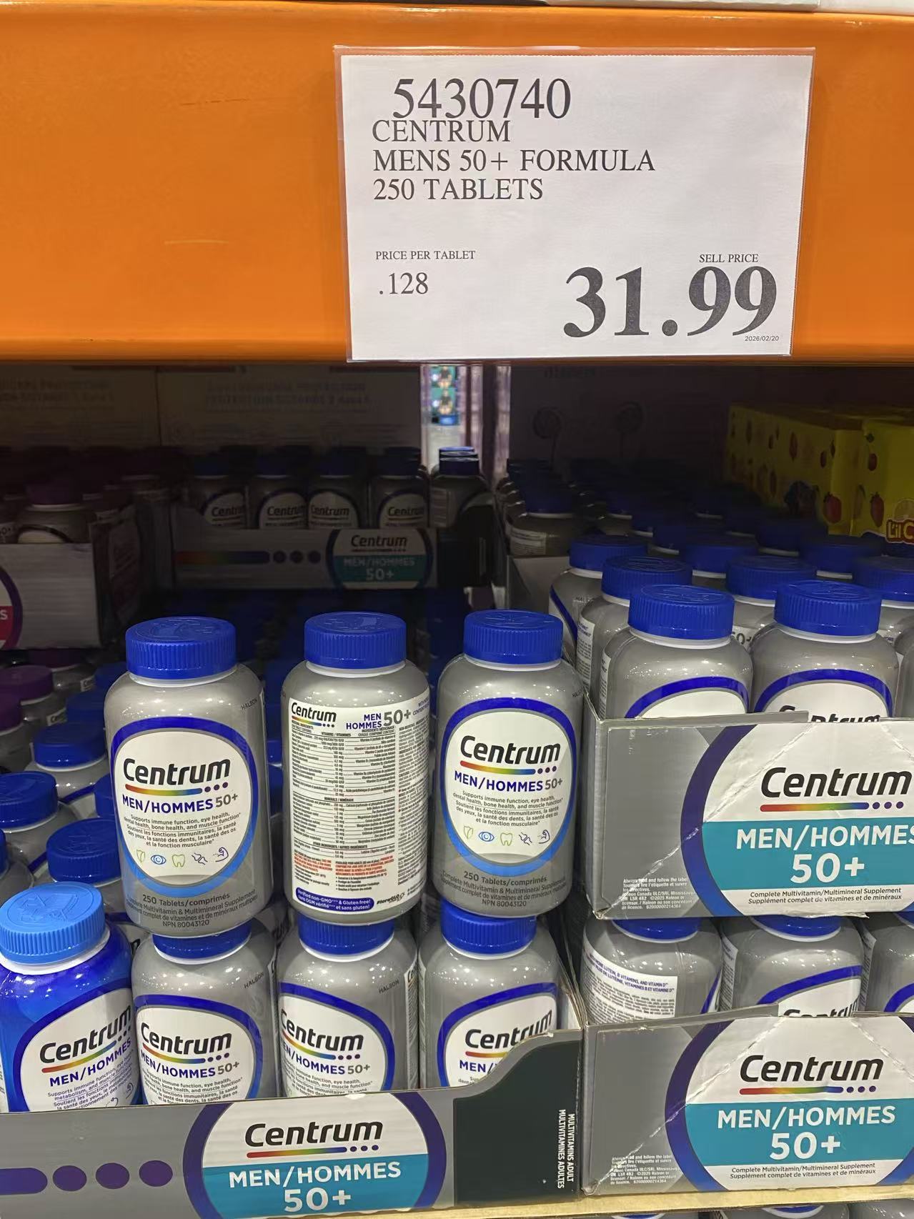 CENTRUMMENS 50+ FORMULA250 TABLETS