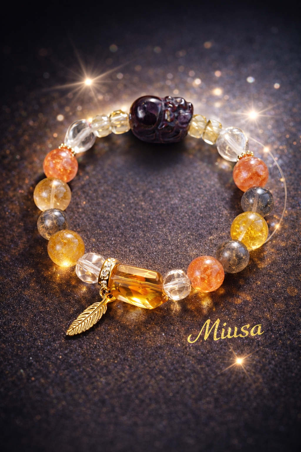 鷹眼石黑曜石手鏈