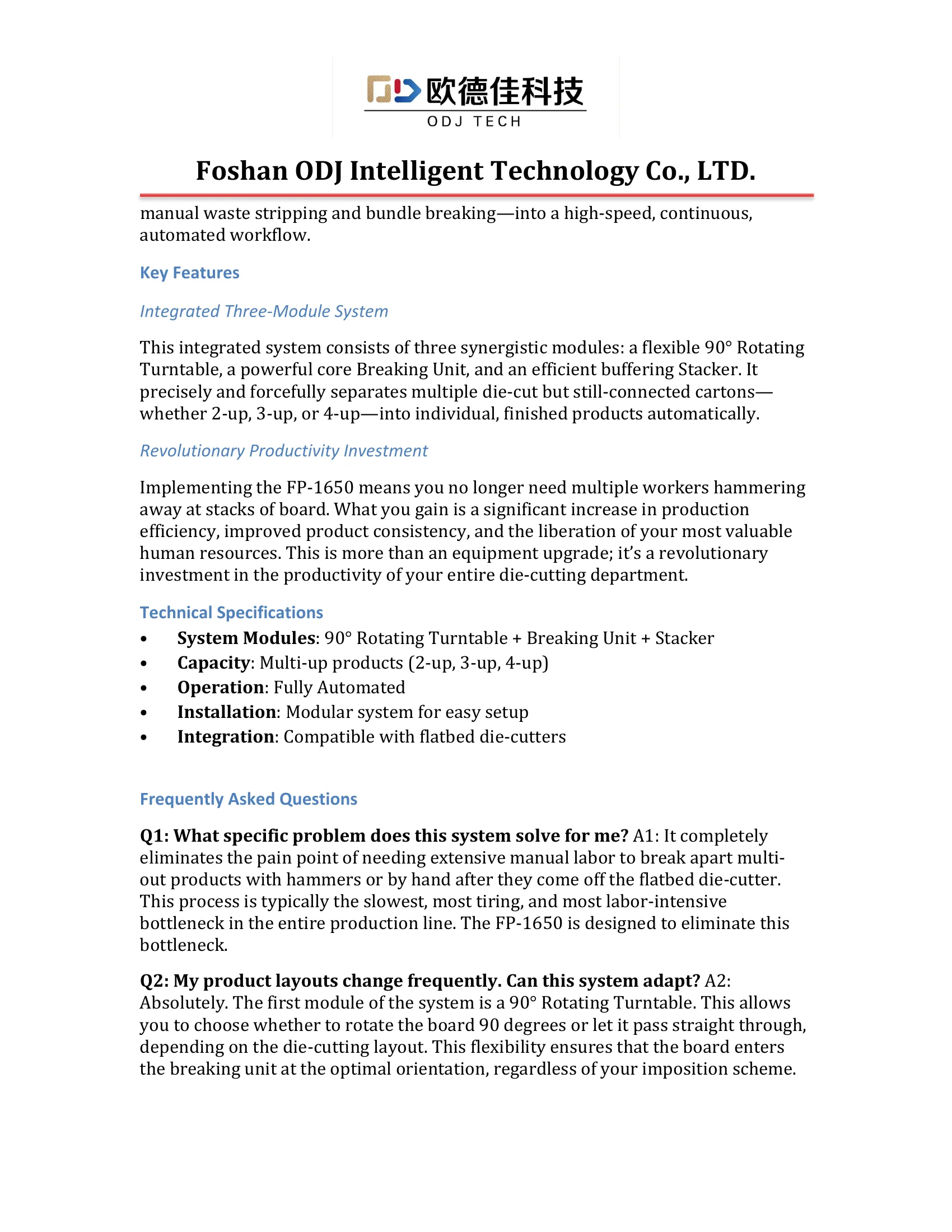 MD-350 智能机器人码垛机