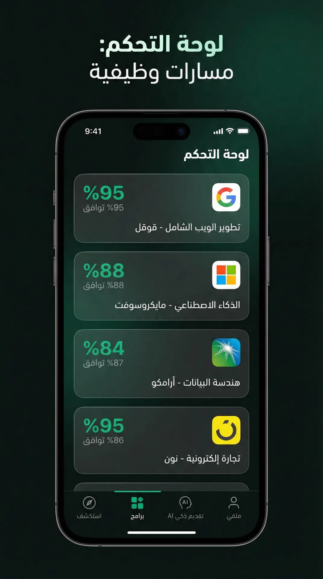 مسارك - لوحة التحكم