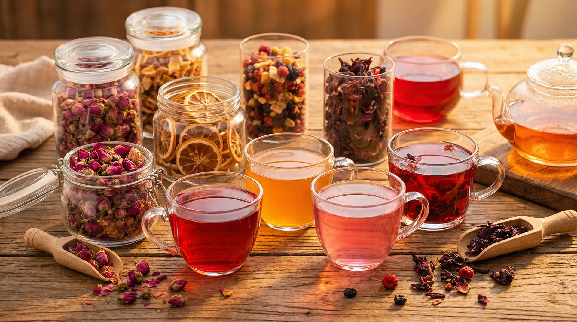 شاي الفواكه الصيني - مزيج الورود والفواكه المجففة