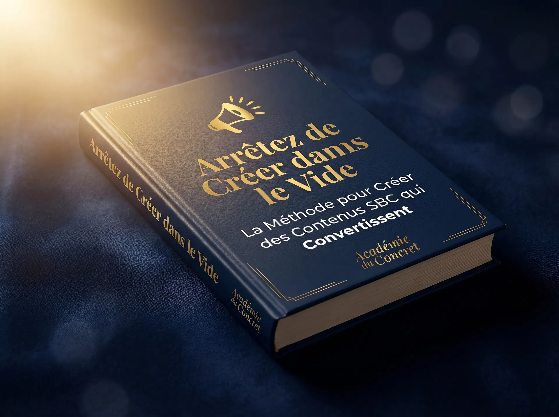 Mockup 3D — Arrêtez de Créer dans le Vide