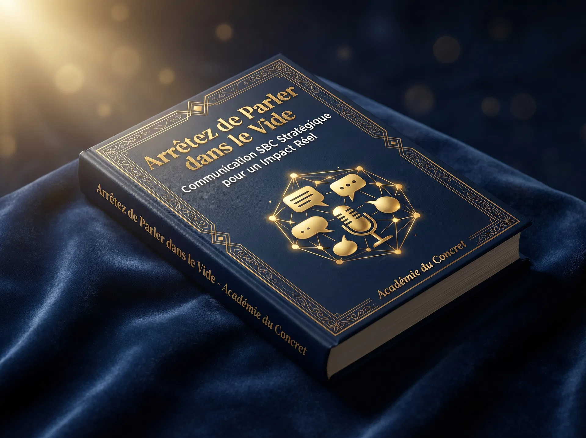 Mockup 3D — Arrêtez de Parler dans le Vide