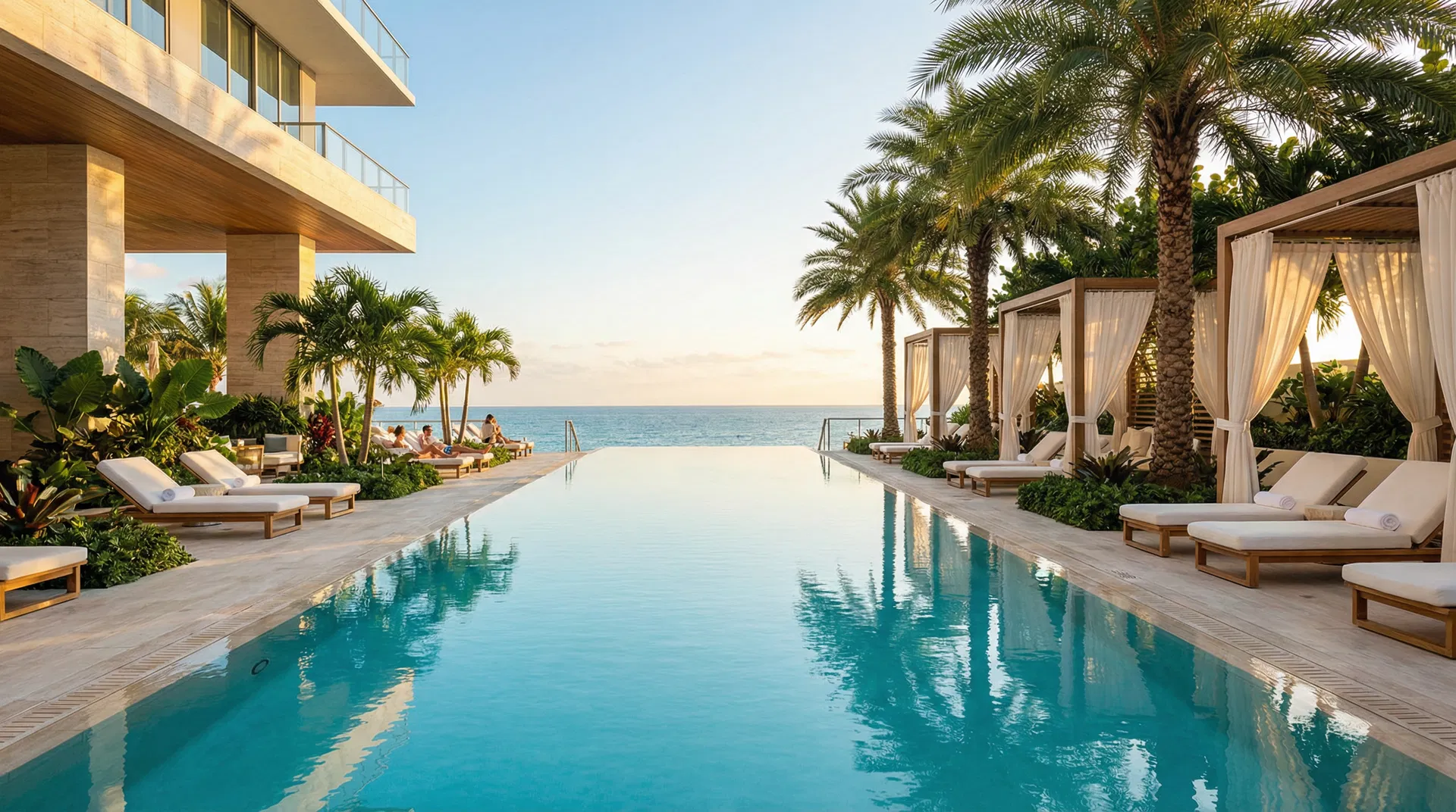 Rosewood Residences luxury pool terrace