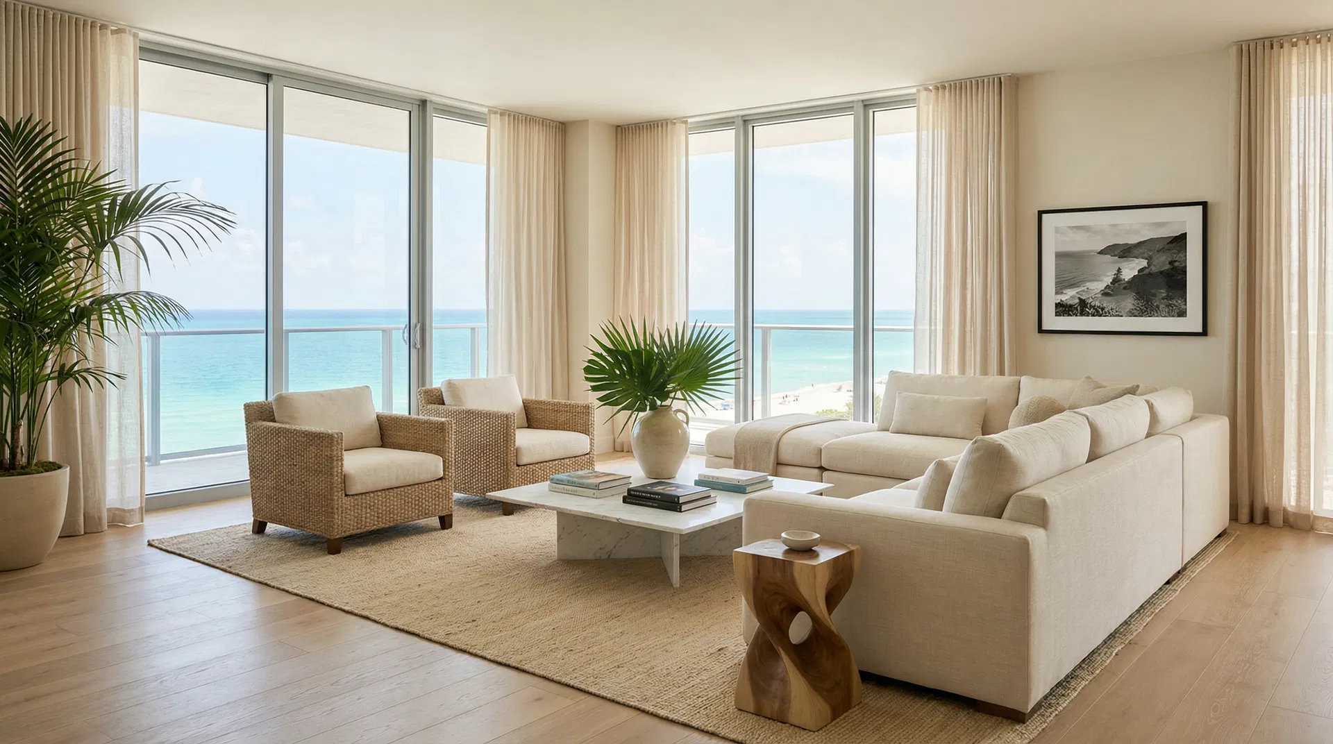 Luxury oceanfront living room