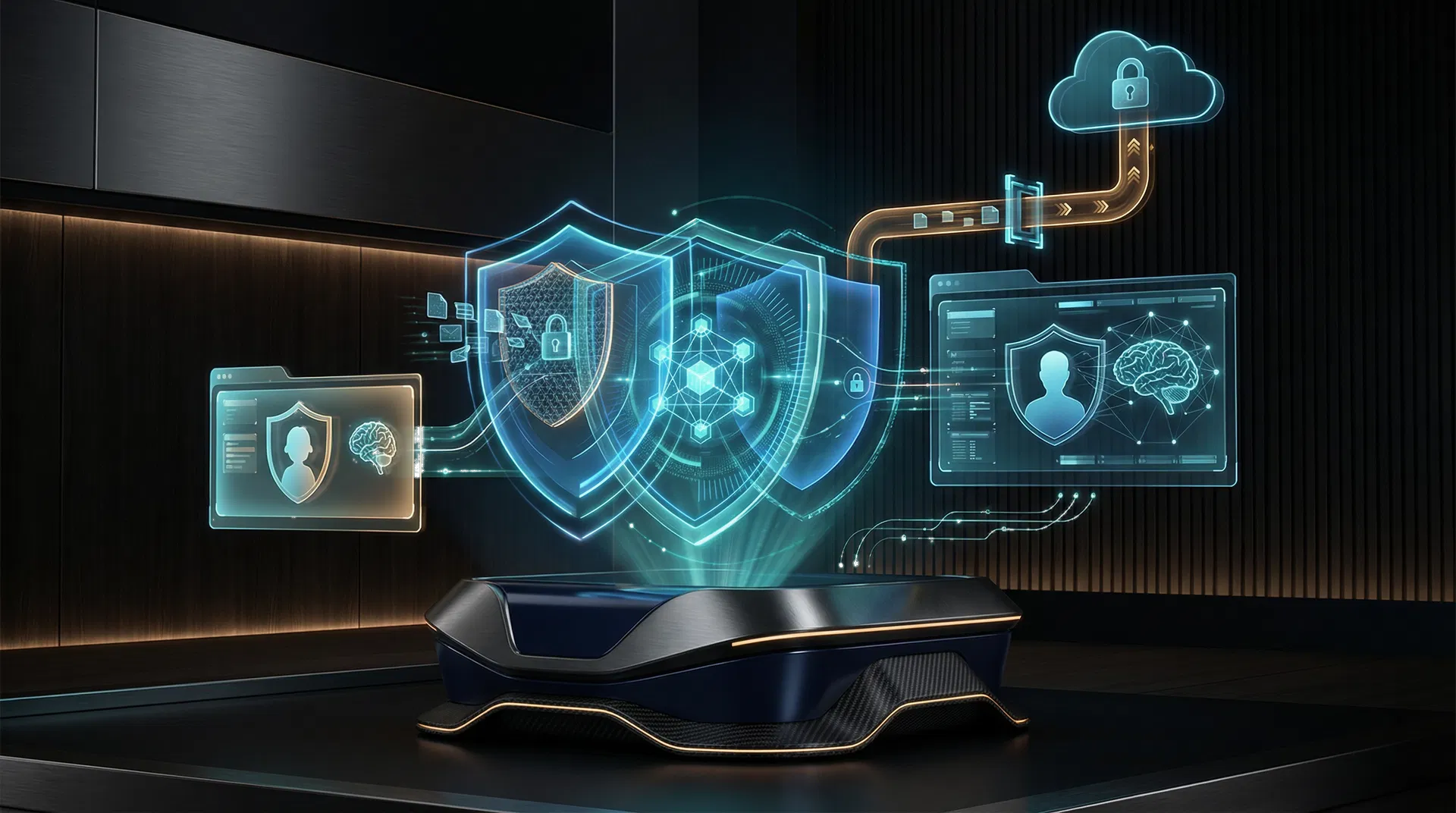 OpenClaw hybrid private AI concept render