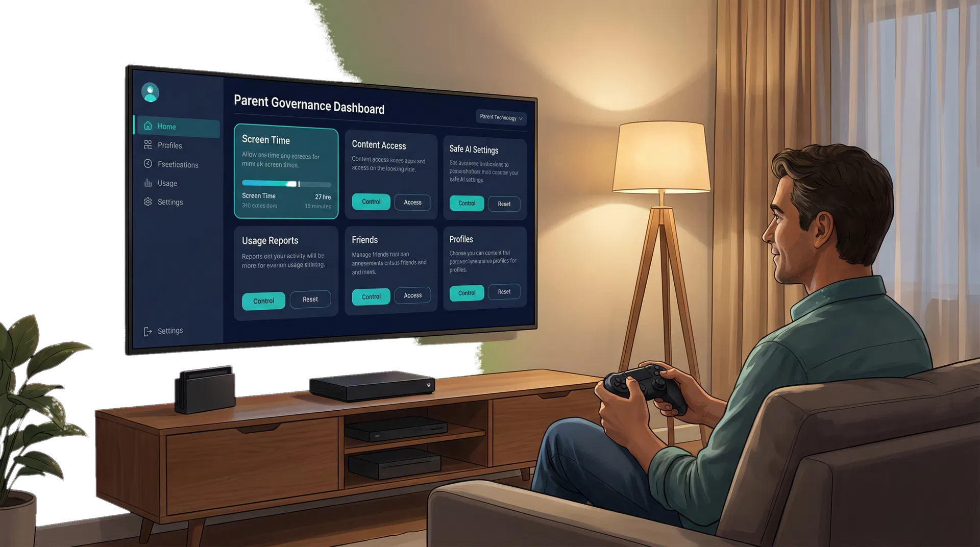 OpenClaw parent governance dashboard concept