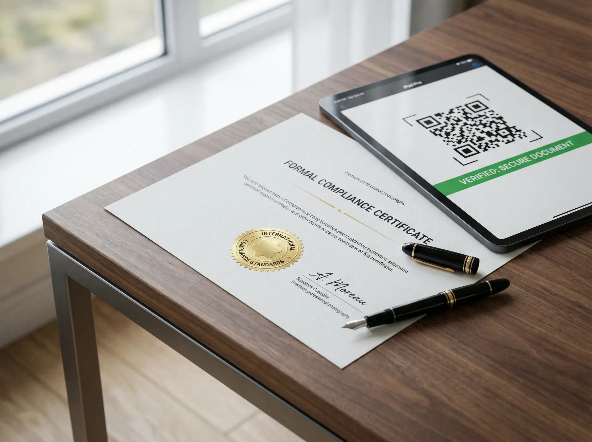 AS 1170.4 compliance certificate with QR verification