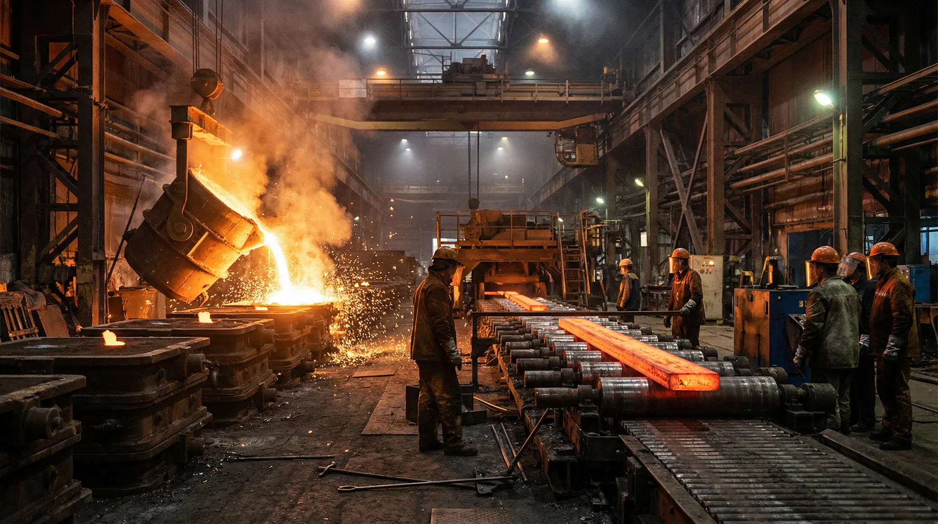 Steel coating application