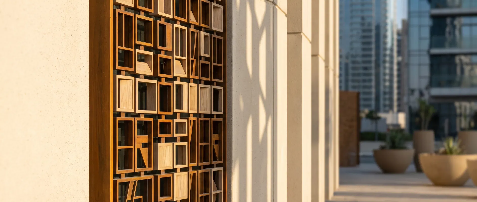 UAE mashrabiya lattice architectural detail