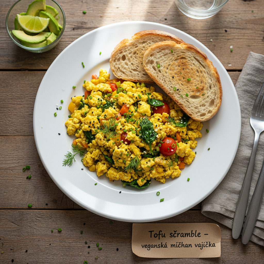 Tofu scramble - veganská míchaná vajíčka