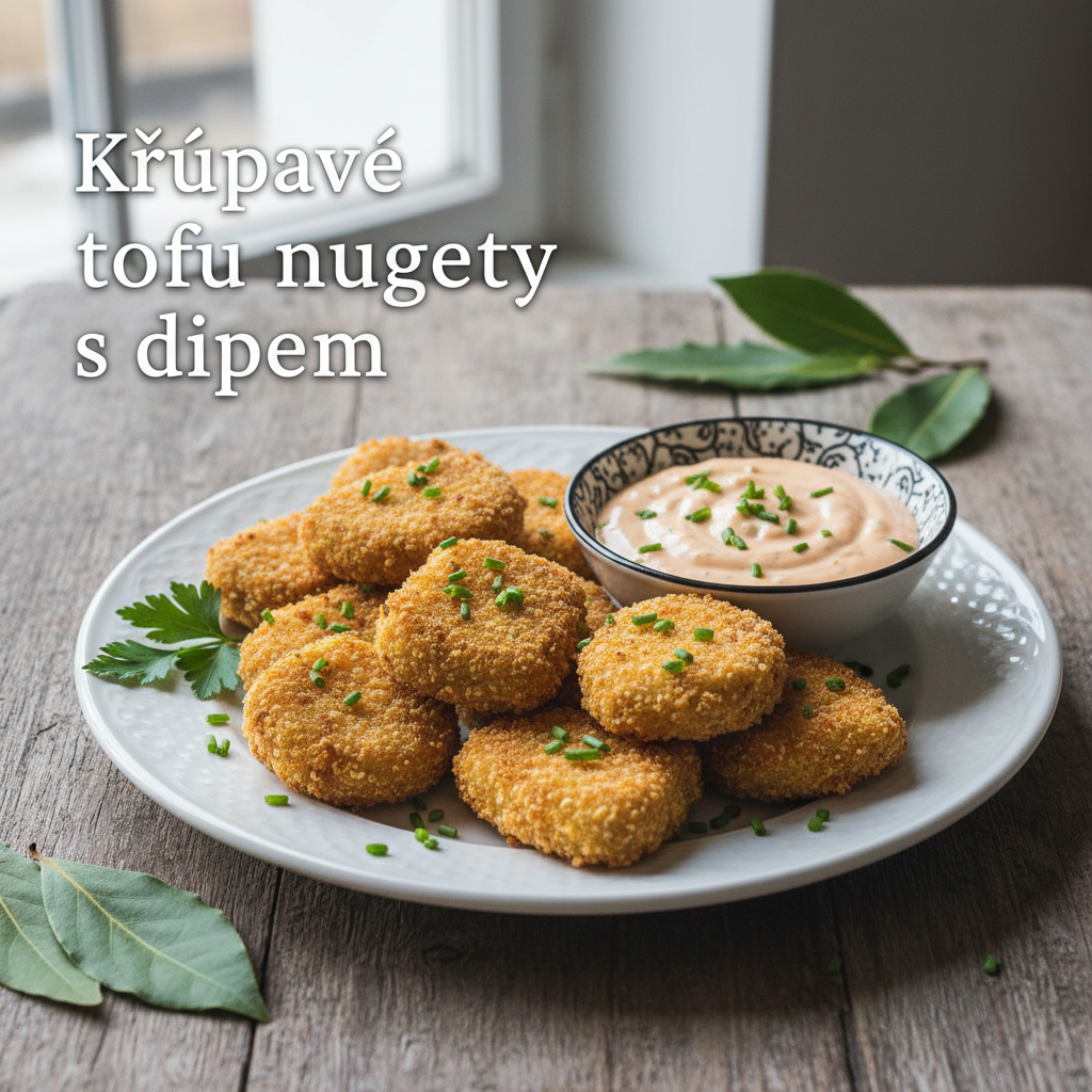Křupavé tofu nugety s dipem