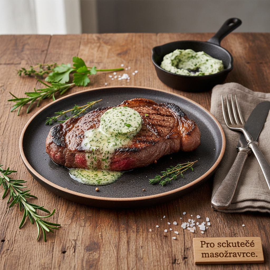 Hovězí steak s bylinkovým máslem