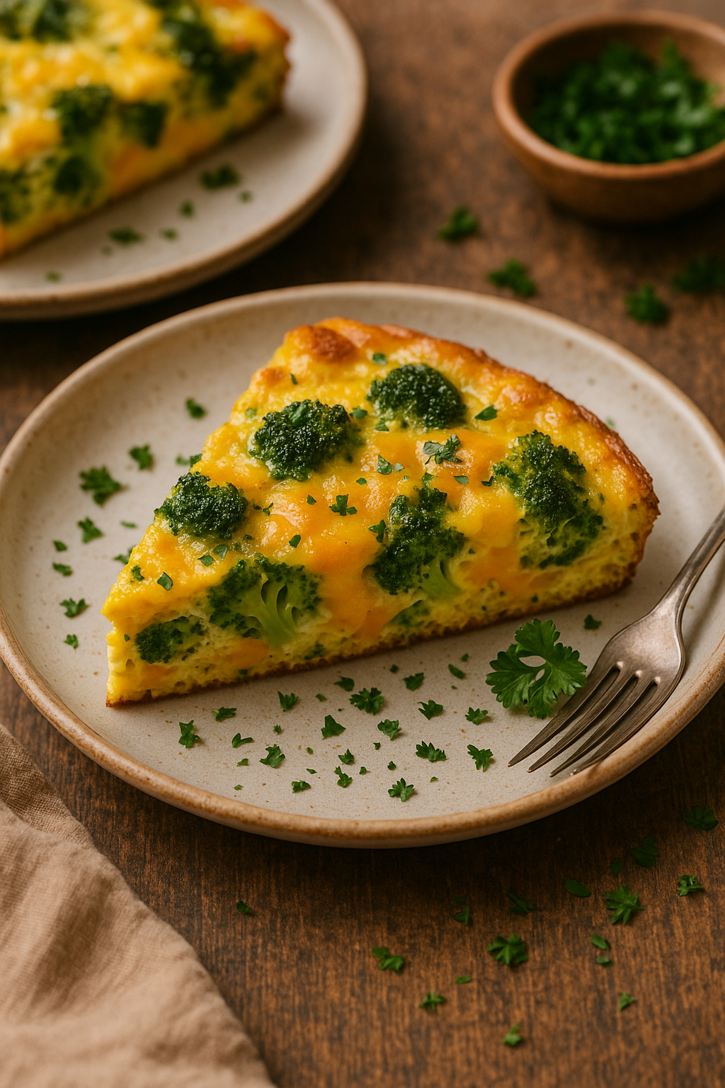 Snídaňová frittata s brokolicí a čedarem (Keto, Gluten-Free)