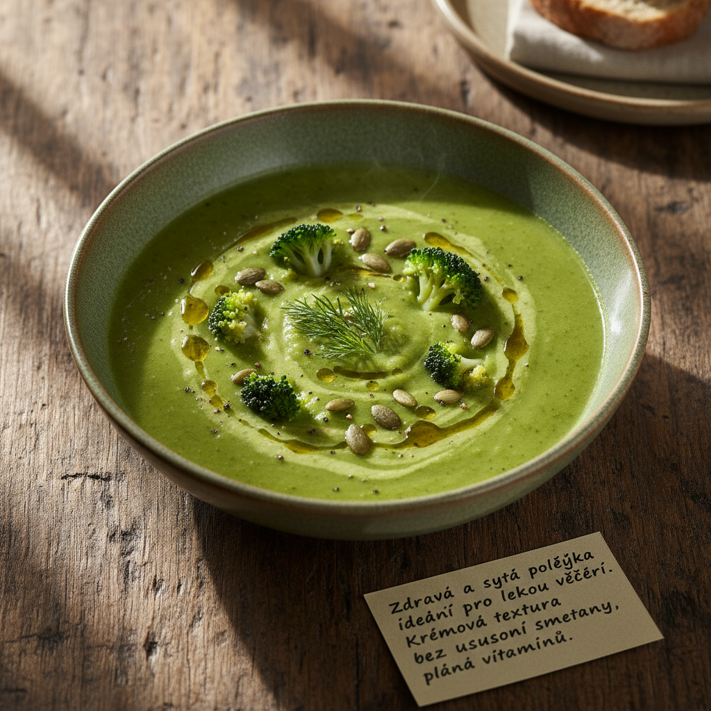 Lehká brokolicová krémová polévka bez smetany