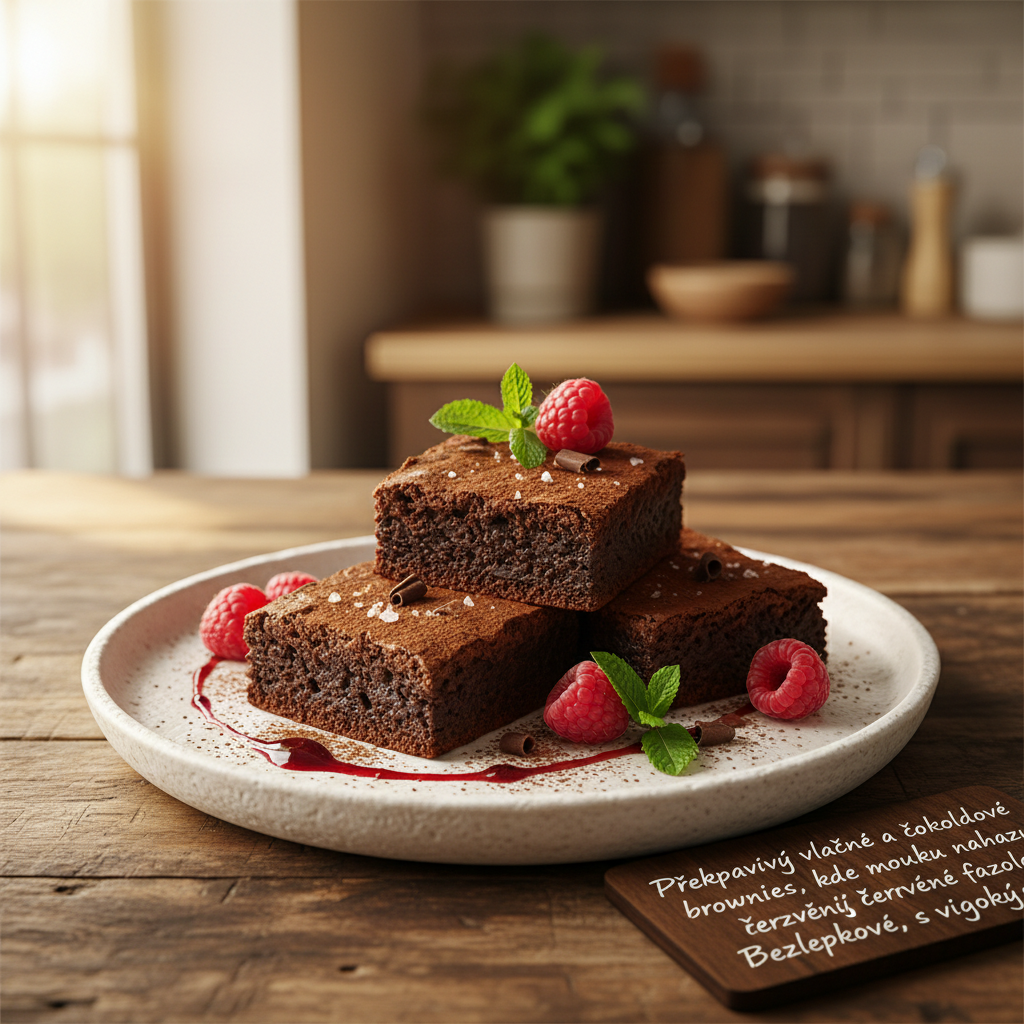 Bezlepkové brownies z červených fazolí