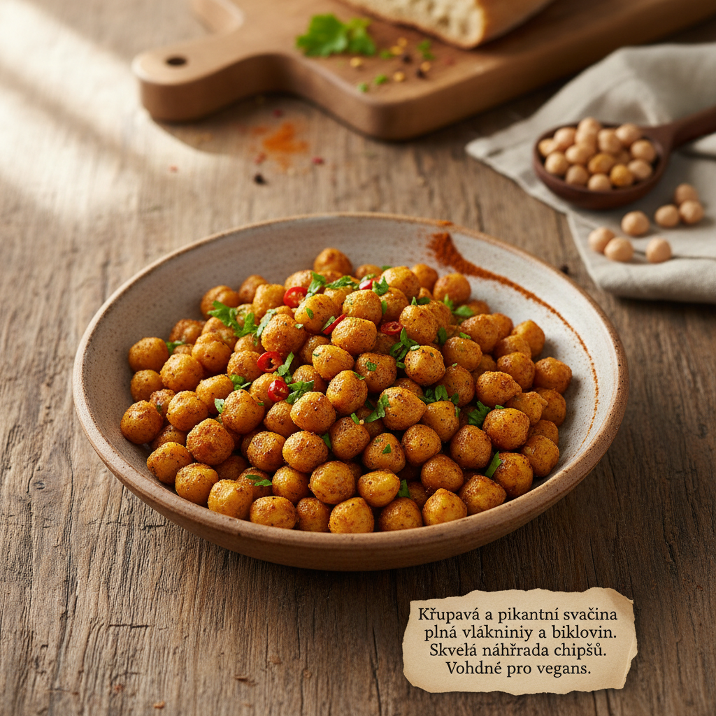 Pečená cizrna s uzenou paprikou a kurkumou