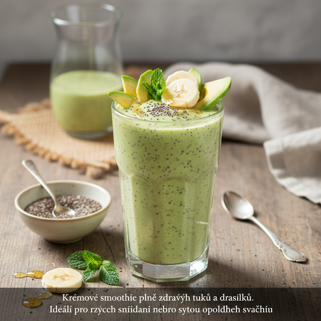 Avokádovo-banánové smoothie s chia semínky