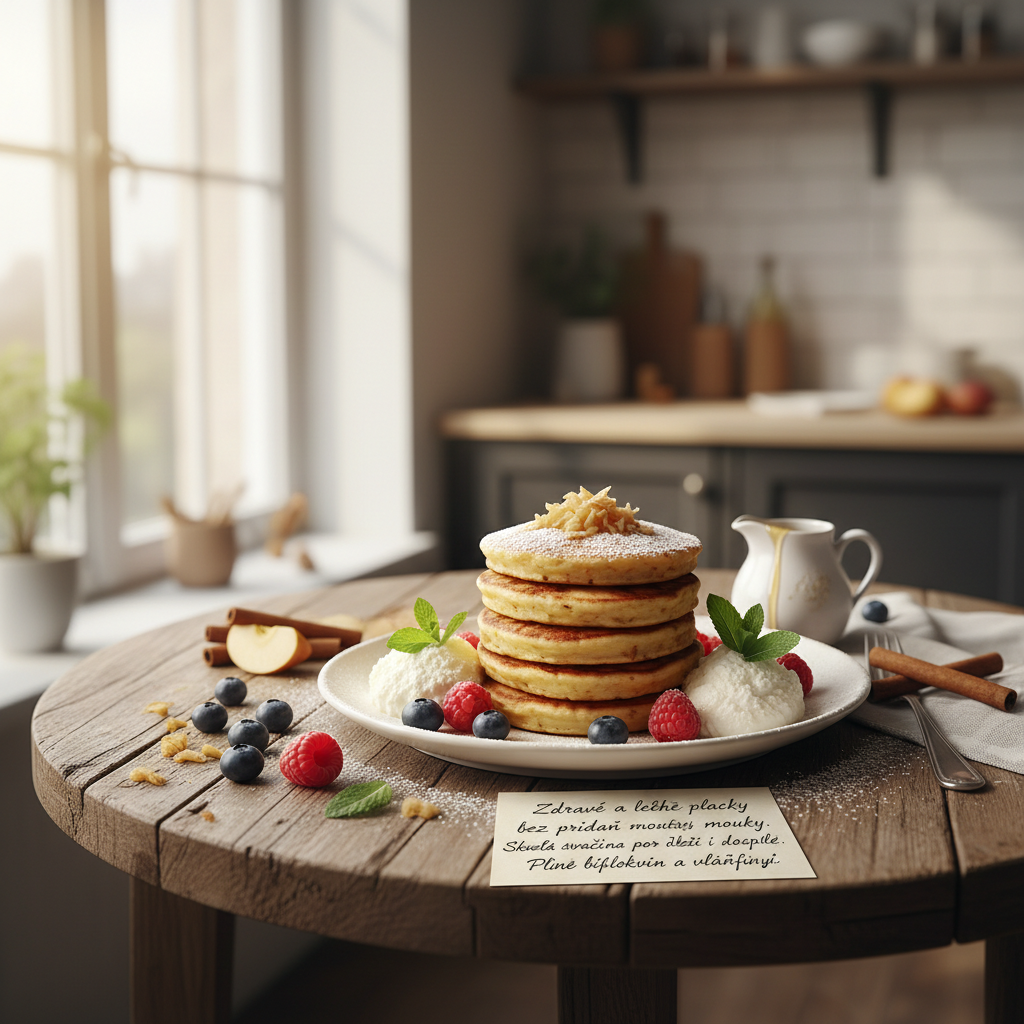 Jablečné placky s tvarohem a skořicí (bez mouky)