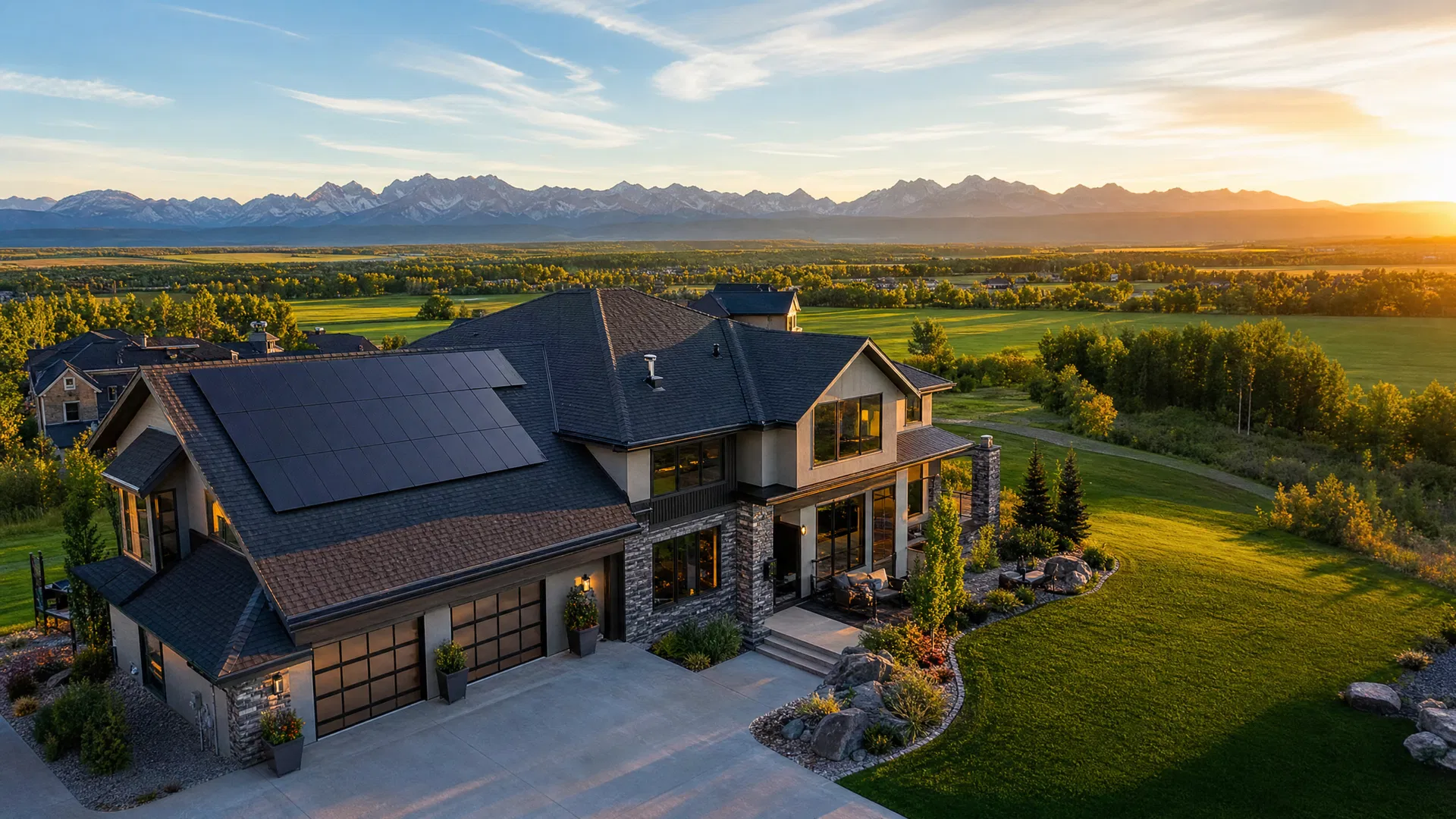 Solar panels on Alberta home