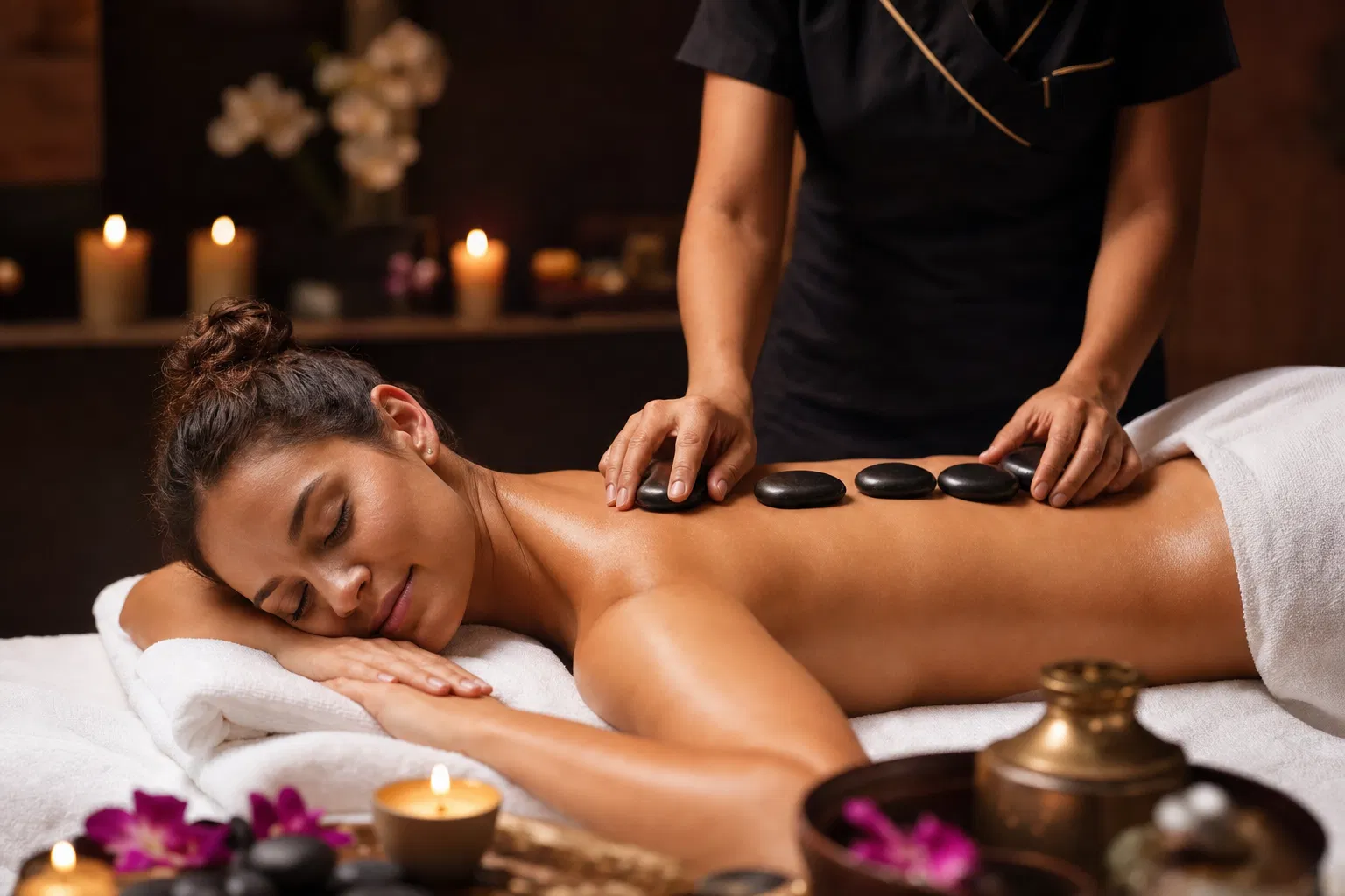 Therapeutic massage treatment at Salon 574 & Spa in Warsaw, Indiana