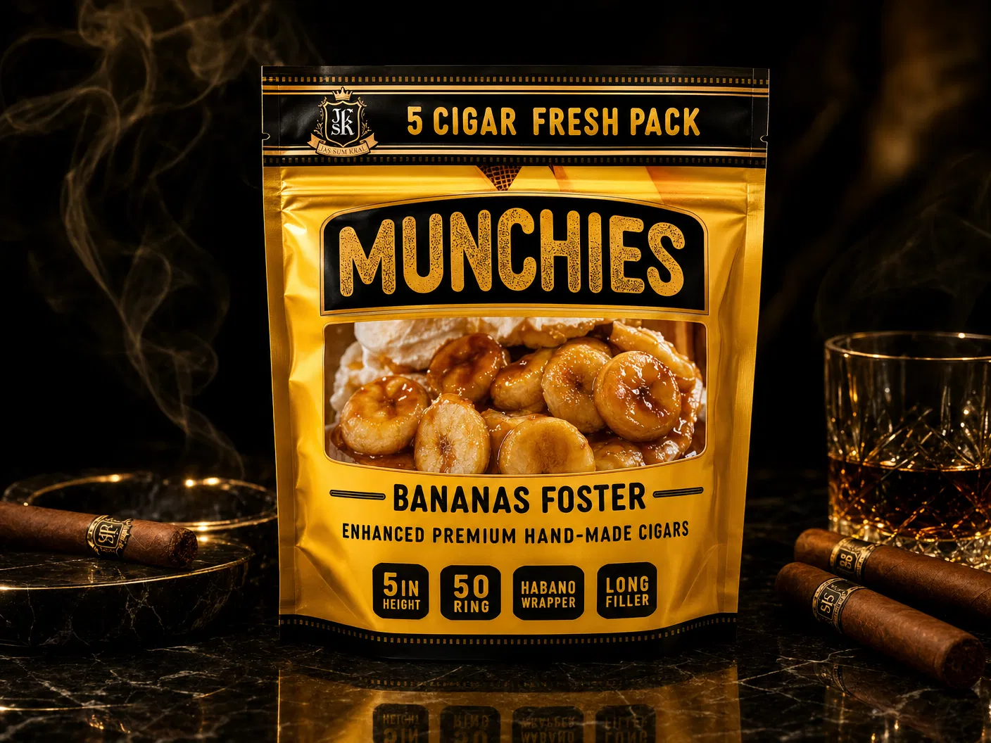 Munchies Bananas Foster flavored cigar by JSK