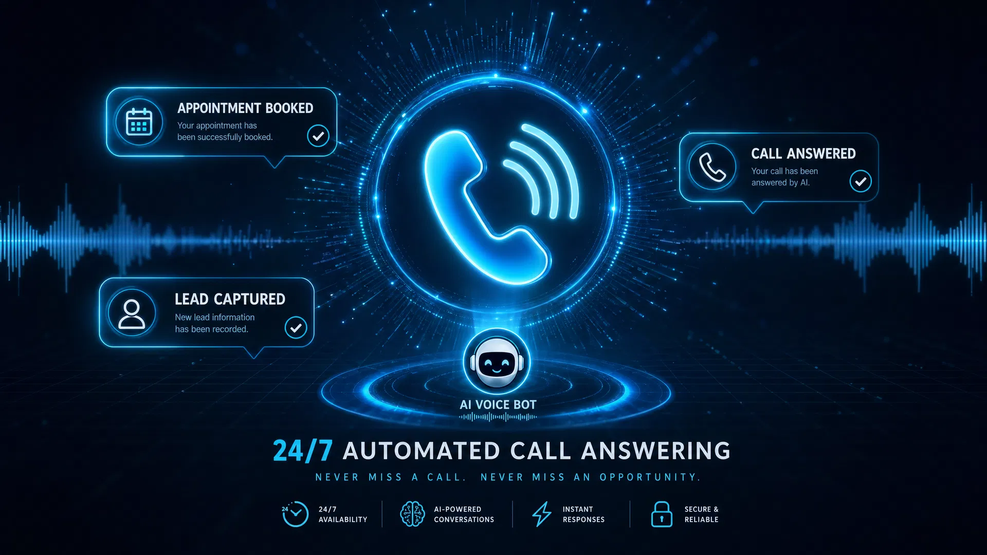 AI voice agent answering calls 24/7 — HumanityNow.ai customer waitlist