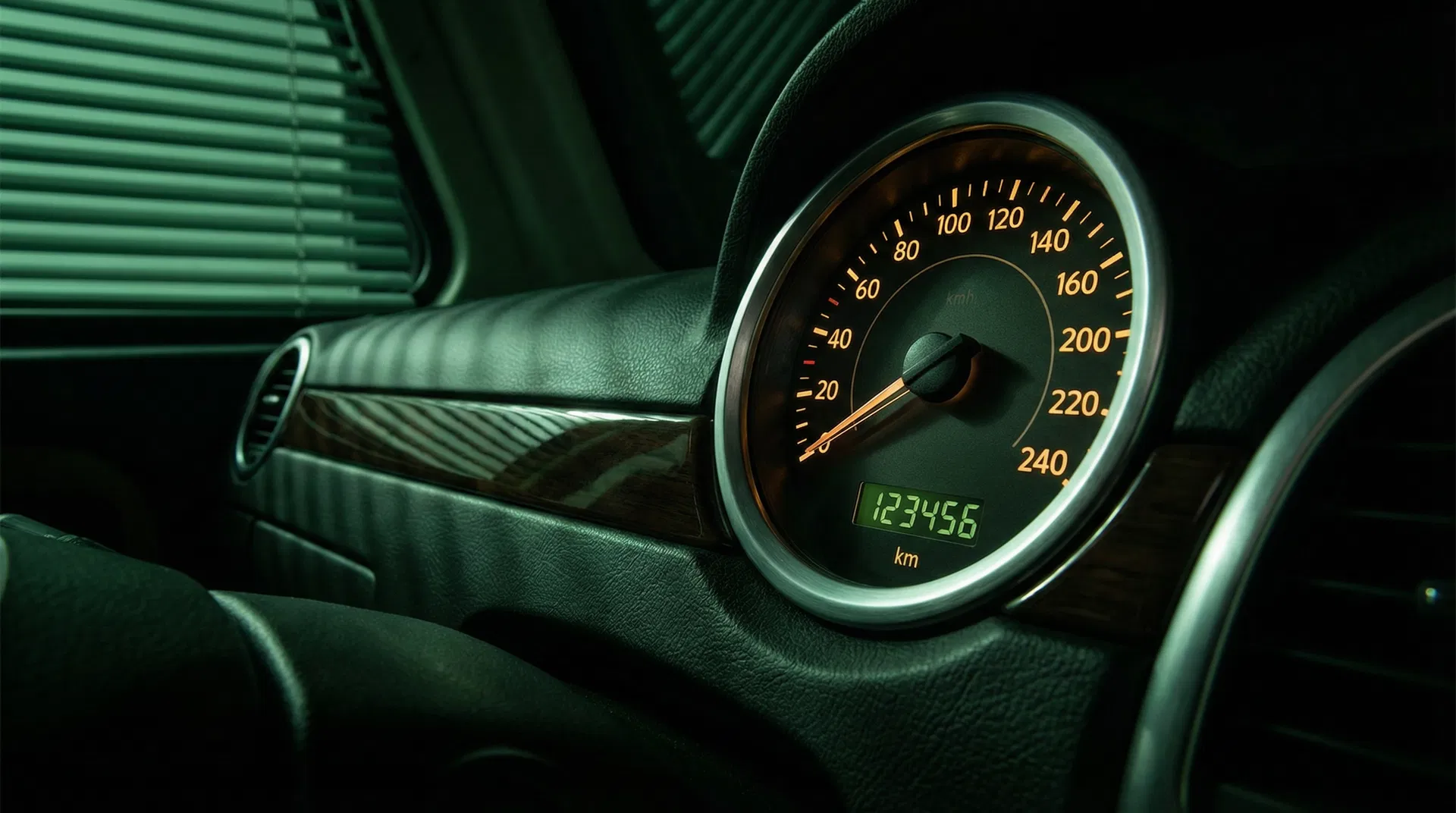 Vintage Wohnmobil Tacho mit Kilometeranzeige