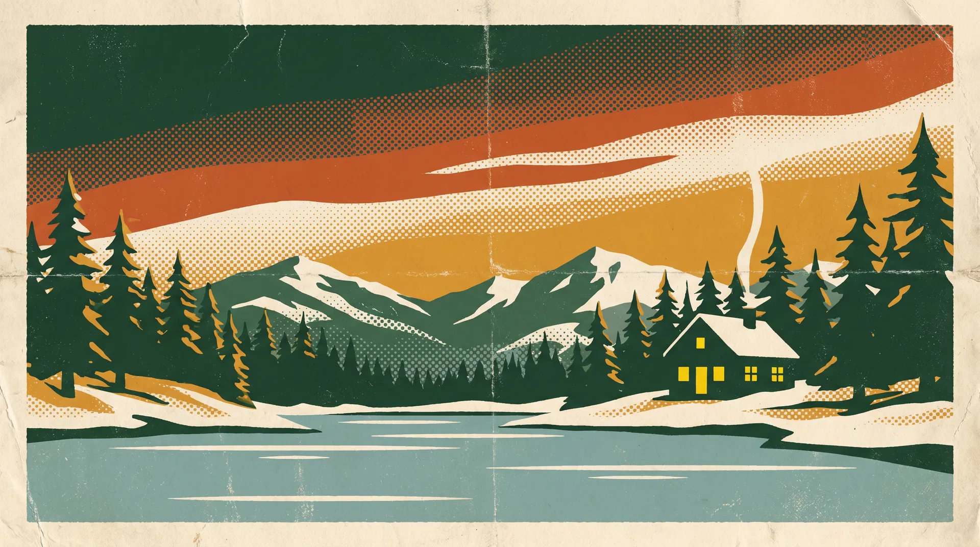 Maine short-term rental management — vintage poster