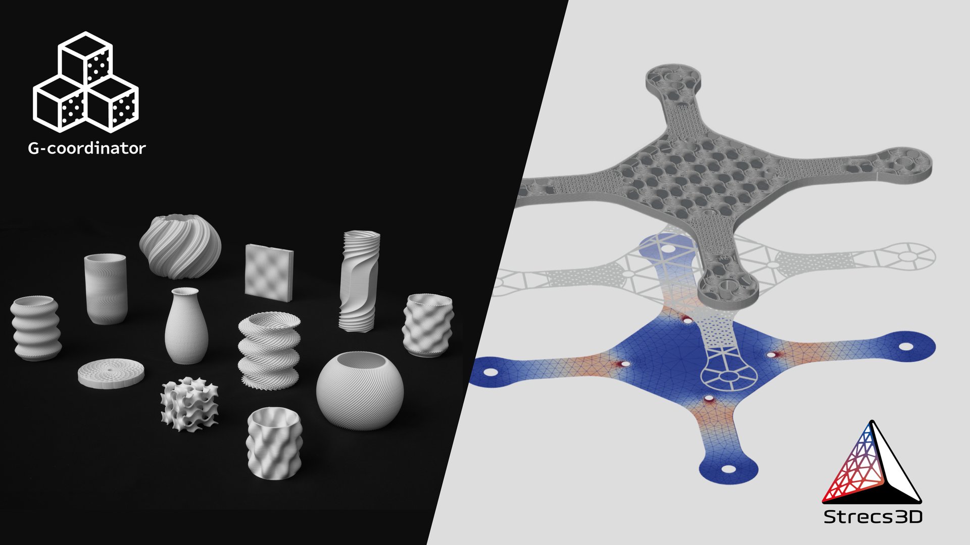 G-code生成ソフトウェアG-coordinator / インフィル最適化ソフトウェアStrecs3D