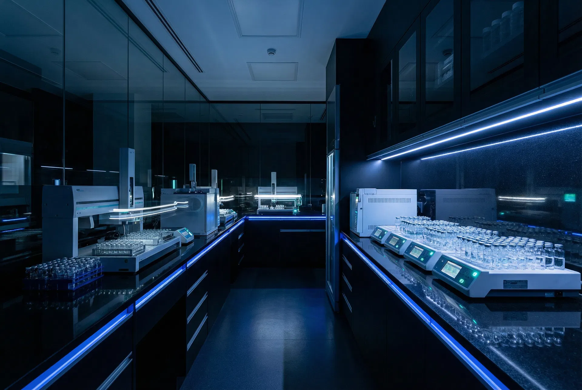 High-tech pharmaceutical laboratory