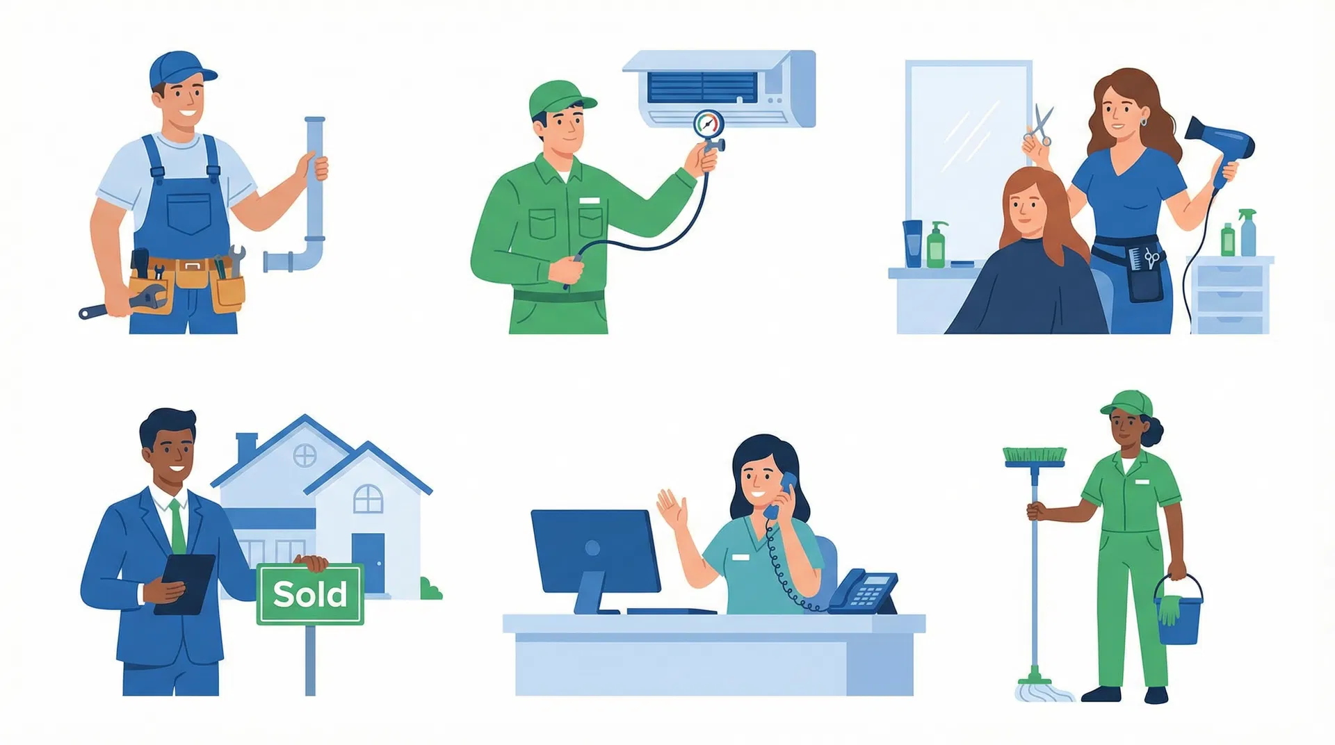 Service businesses served by ScaleSync