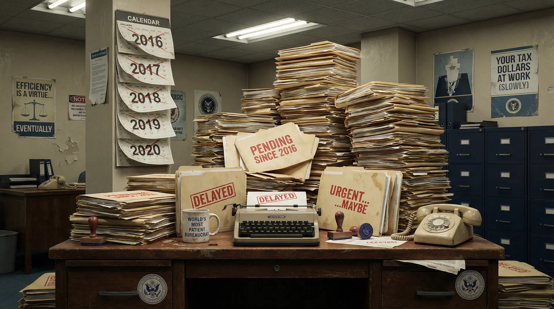 The Bureau's filing room — pending since 2016