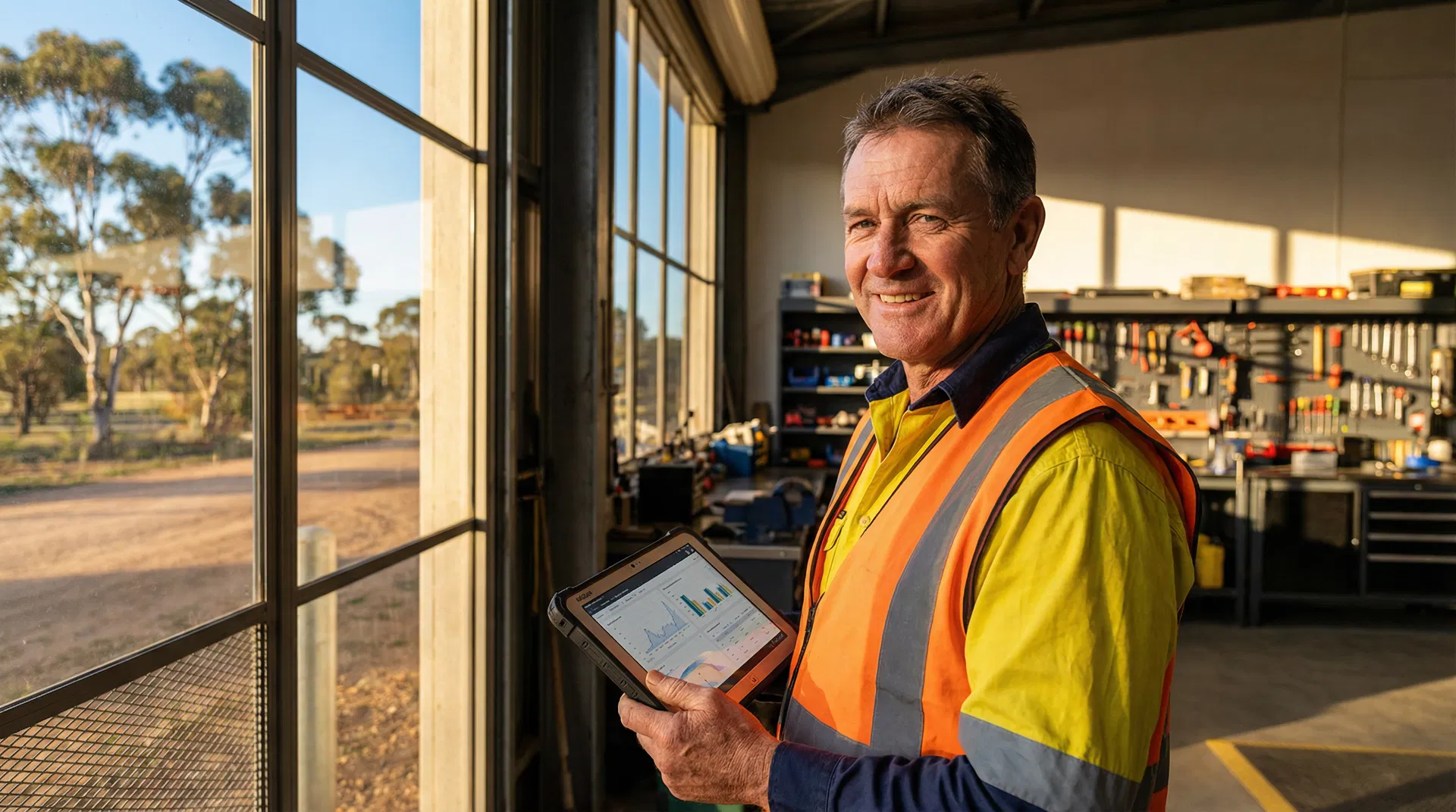 Australian business owner using modern technology