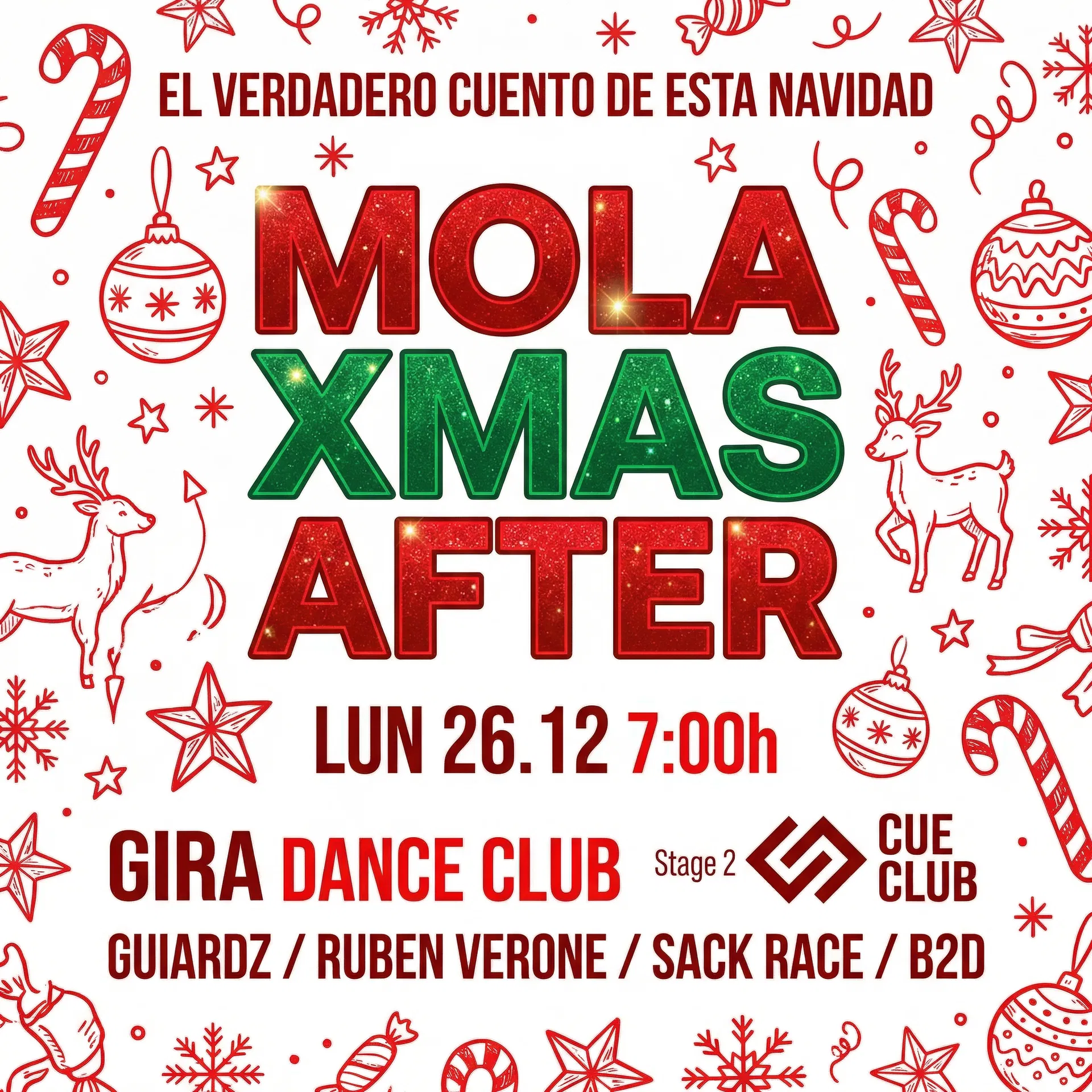 Cartel CUE CLUB 2.0 MOLA Xmas After - 26 DIC 2022