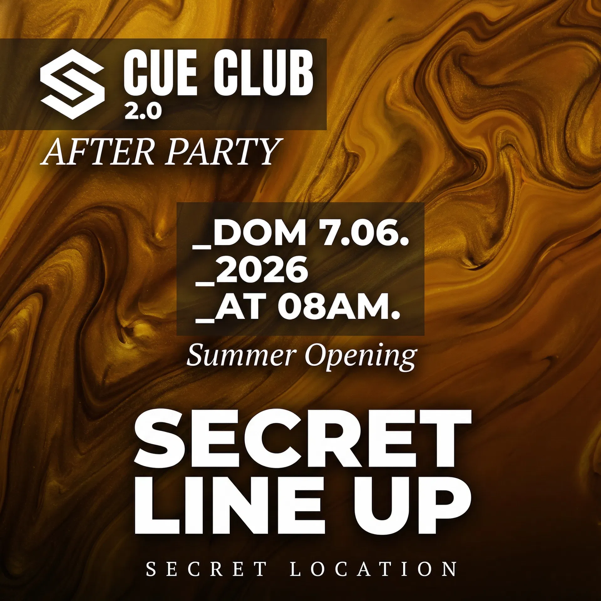 Cartel CUE CLUB 2.0 — Summer Opening